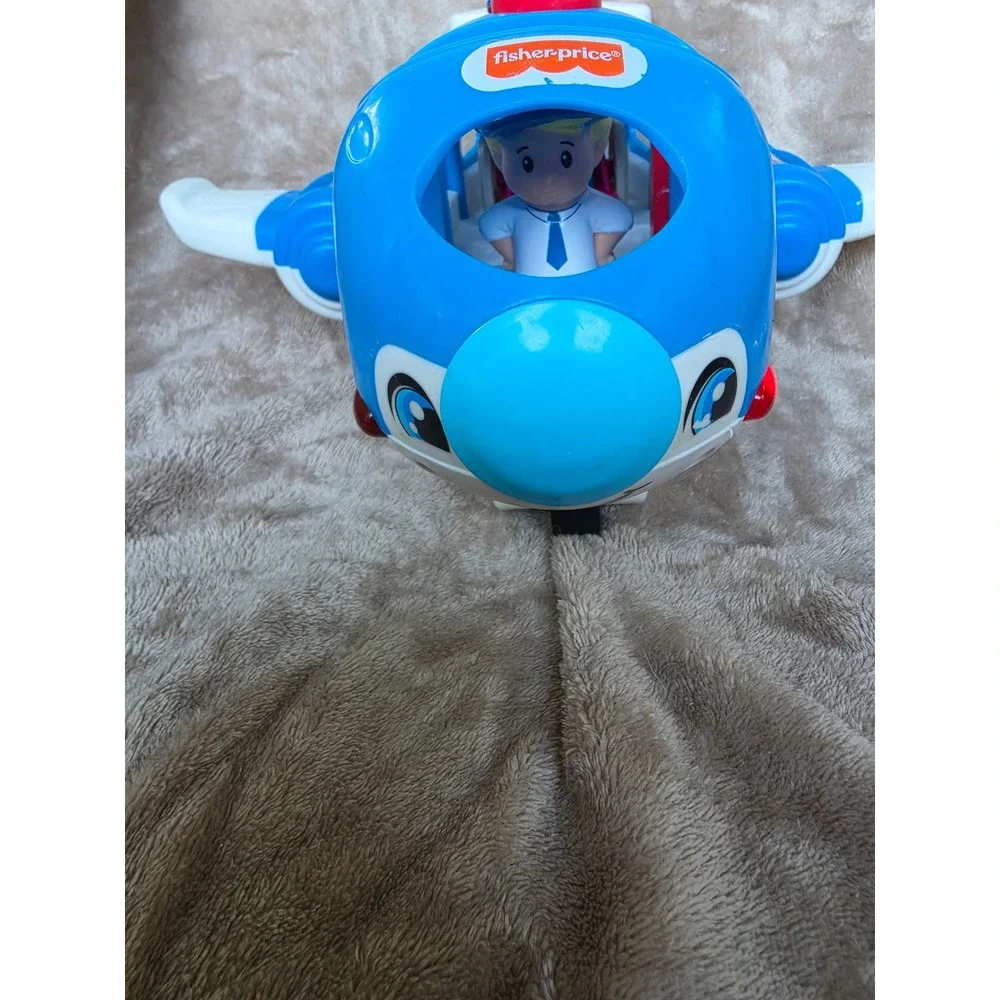 Fisher-Price Little People Travel Together Airplane Blue Toy with 3 Figures